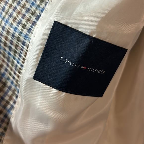 Tommy Hilfiger blue/brown checked blazer. size 42 S Linen Blend in Ex. Co… - Picture 5 of 8